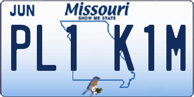 MO license plate PL1K1M