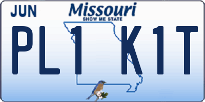 MO license plate PL1K1T