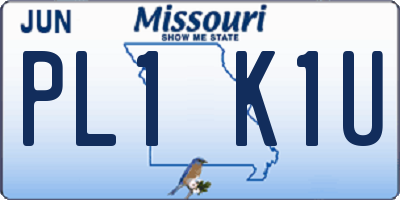 MO license plate PL1K1U