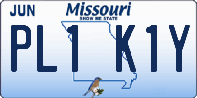 MO license plate PL1K1Y