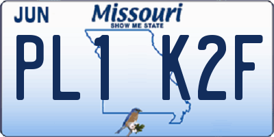 MO license plate PL1K2F