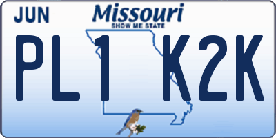 MO license plate PL1K2K