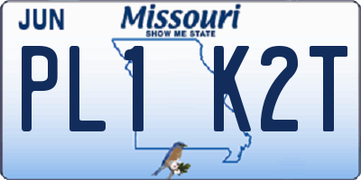 MO license plate PL1K2T