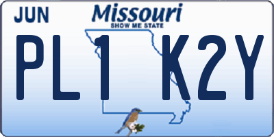 MO license plate PL1K2Y