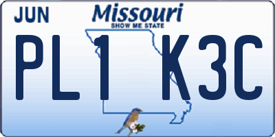 MO license plate PL1K3C