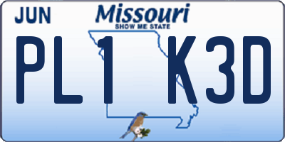 MO license plate PL1K3D