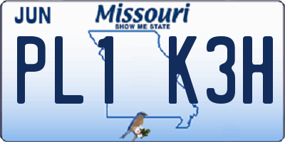 MO license plate PL1K3H