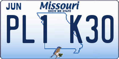 MO license plate PL1K3O