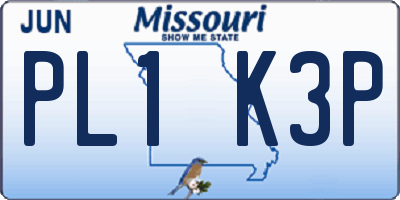 MO license plate PL1K3P