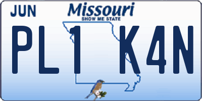 MO license plate PL1K4N