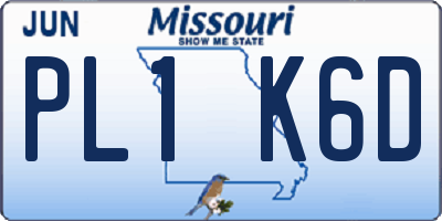MO license plate PL1K6D
