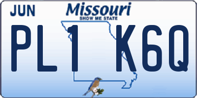 MO license plate PL1K6Q