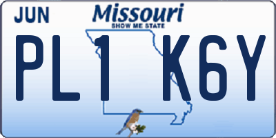 MO license plate PL1K6Y