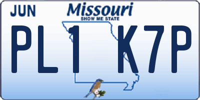 MO license plate PL1K7P
