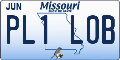 MO license plate PL1L0B