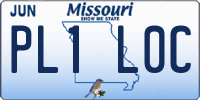 MO license plate PL1L0C