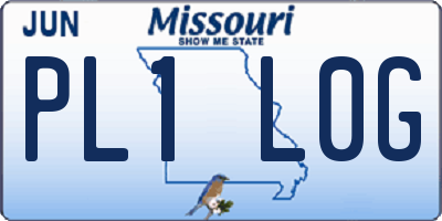 MO license plate PL1L0G