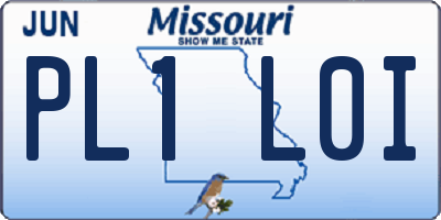 MO license plate PL1L0I
