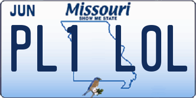 MO license plate PL1L0L