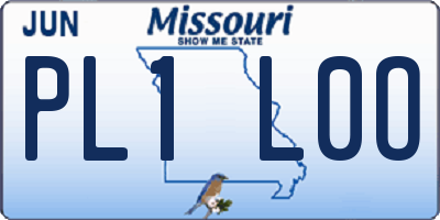 MO license plate PL1L0O