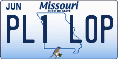 MO license plate PL1L0P