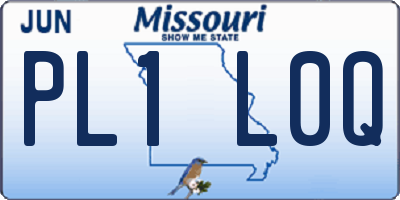 MO license plate PL1L0Q
