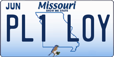 MO license plate PL1L0Y