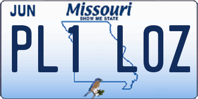 MO license plate PL1L0Z