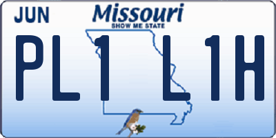 MO license plate PL1L1H