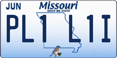 MO license plate PL1L1I