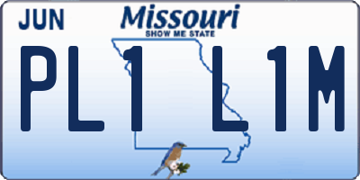 MO license plate PL1L1M