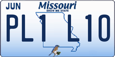 MO license plate PL1L1O
