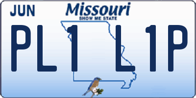 MO license plate PL1L1P