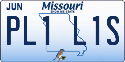 MO license plate PL1L1S