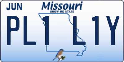 MO license plate PL1L1Y