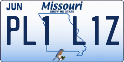 MO license plate PL1L1Z