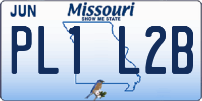MO license plate PL1L2B