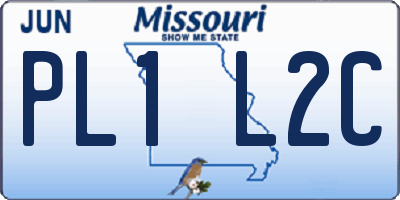 MO license plate PL1L2C