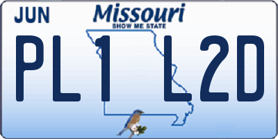 MO license plate PL1L2D