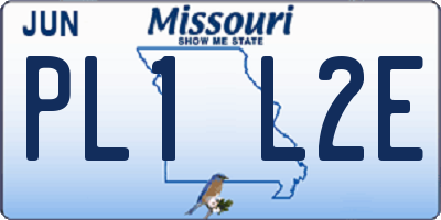 MO license plate PL1L2E
