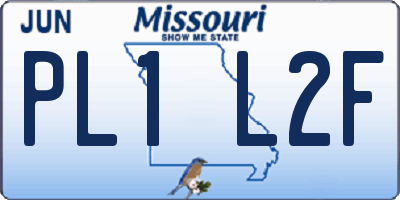 MO license plate PL1L2F