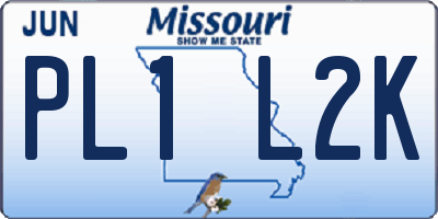 MO license plate PL1L2K