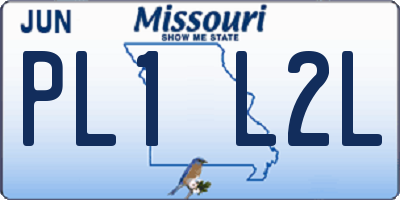 MO license plate PL1L2L