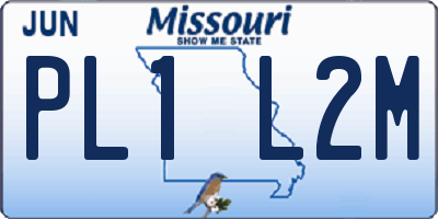 MO license plate PL1L2M