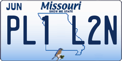 MO license plate PL1L2N
