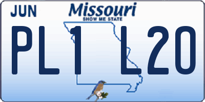 MO license plate PL1L2O