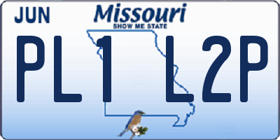 MO license plate PL1L2P
