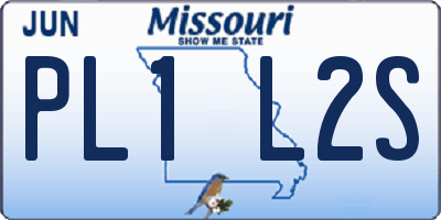 MO license plate PL1L2S