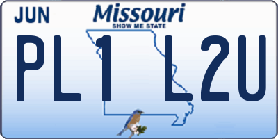 MO license plate PL1L2U