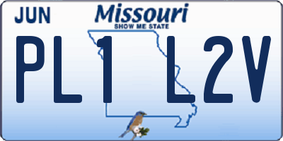 MO license plate PL1L2V
